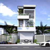 Mẫu nhà phố 3 tầng mặt tiền 7m kiến ​​trúc hiện đại