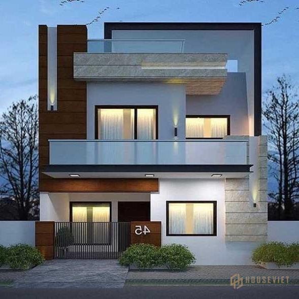 Mẫu nhà 2 tầng 3 phòng ngủ 1 phòng thờ kiểu việt nam