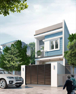 Mẫu nhà 2 tầng 3 phòng ngủ 5×15 đáp ứng nhu cầu sinh hoạt