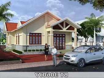 Bản vẽ nhà cấp 4 3 phòng ngủ BT306077