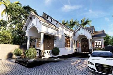 Chiêm ngưỡng mẫu nhà 1 tầng mái thái sang trọng với kiến ​​trúc mới lạ