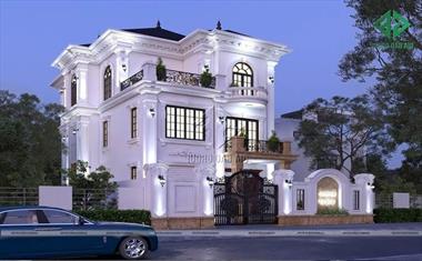 Chiêm ngưỡng mẫu thiết kế biệt thự tân cổ điển 3 tầng sang trọng và lộng lẫy