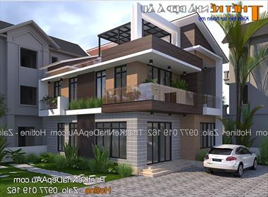 Mẫu thiết kế biệt thự hiện đại mặt tiền 10m đẹp và khoa học