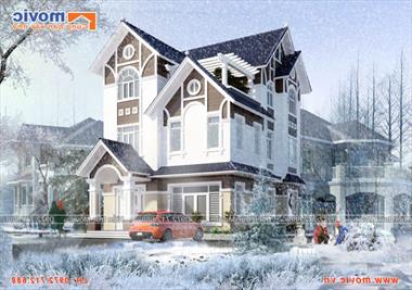 Nhà 3 gian mái thái xây ở nông thôn đẹp hiện đại 100m2 -BT1606