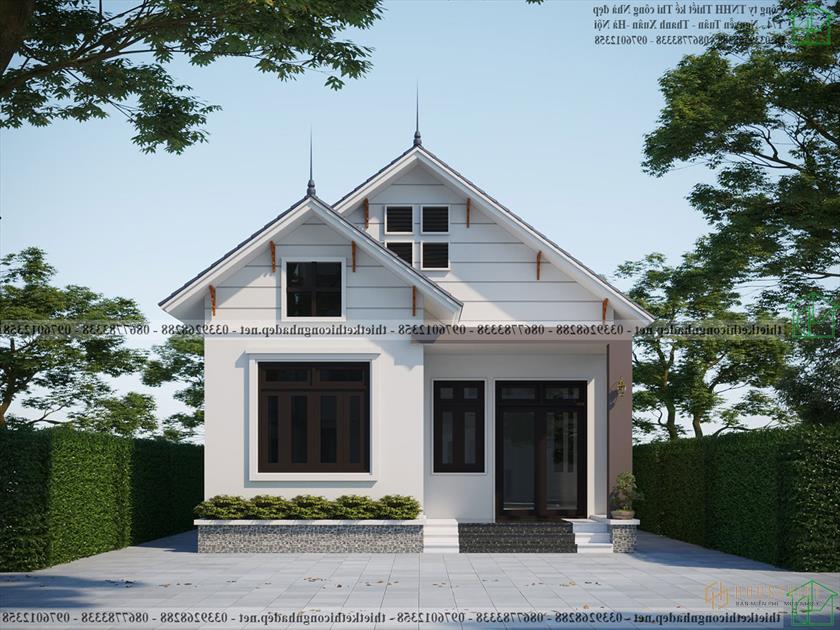 Mẫu thiết kế nhà cấp 4 8x15m ở Hoài Đức NDNC4163