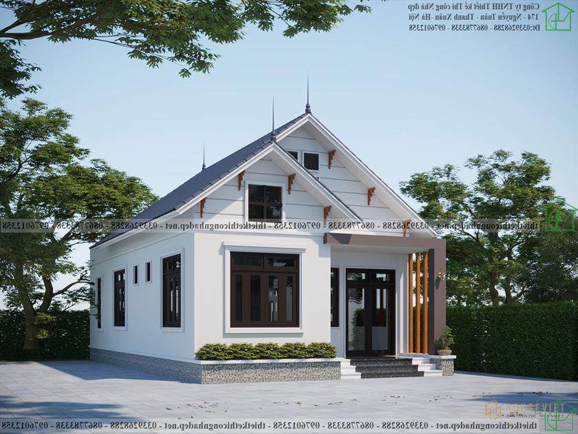 Mẫu thiết kế nhà cấp 4 8x15m NDNC4163