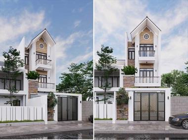 Nhà mái thái 3 tầng hiện đại và sang trọng