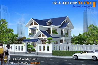 Chiêm ngưỡng mẫu biệt thự 2 tầng 6 phòng ngủ đẹp tại Phú Thọ