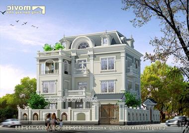 Nhà 3 tầng kiểu Pháp đẹp lộng lẫy - MV1538