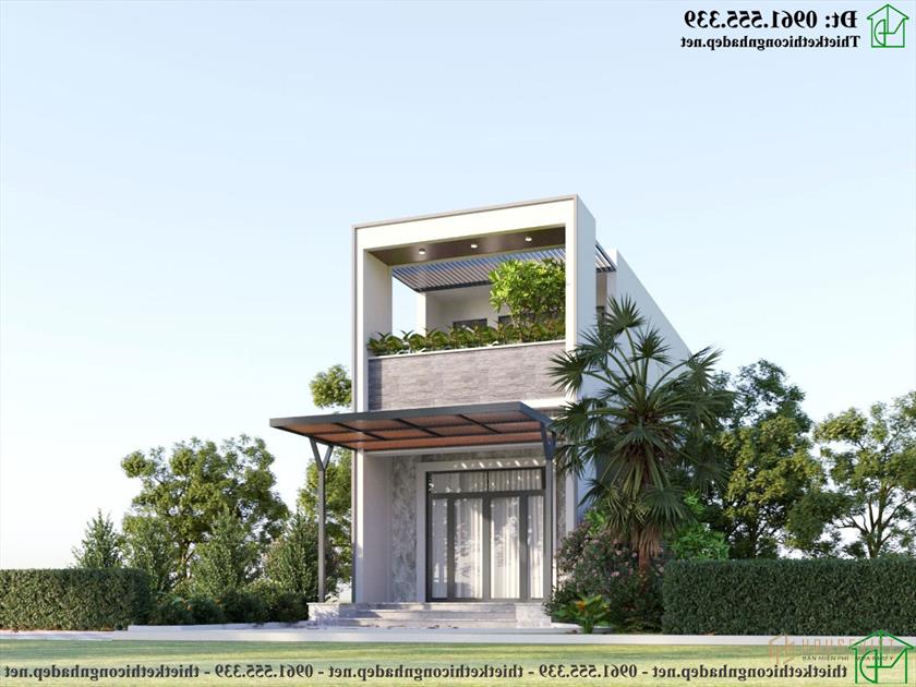 Bản vẽ thiết kế nhà ống 2 tầng 5x18m NDNP2T28