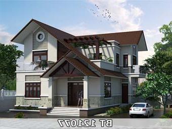 Bản vẽ thiết kế nhà 2 tầng hoàn chỉnh BT121077