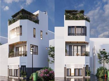 Mẫu nhà phố 1 trệt 2 lầu ở quận Tân Bình thiết kế hiện đại 5x 8,5m
