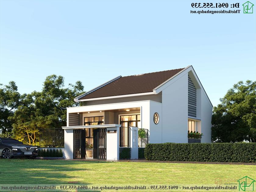 Mẫu nhà cấp 4 hiện đại NDNC4165