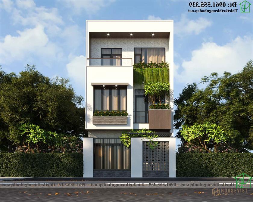 Mẫu thiết kế nhà 3 tầng 6x10m NDNP3T63