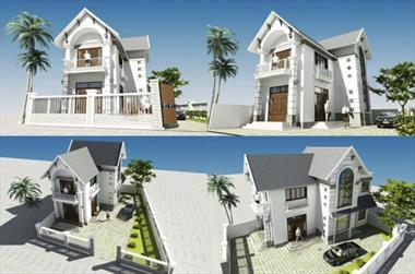 Mẫu nhà 2 tầng 80m2 xu hướng thiết kế sang trọng và bề thế