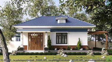 Chiêm ngưỡng mẫu nhà cấp 4 mái thái 2 phòng ngủ ở Thanh Hóa NDNC4202