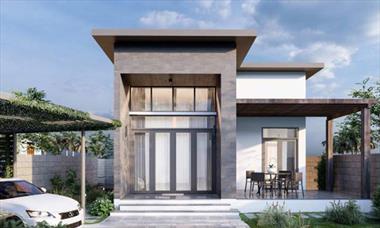 Tham quan mẫu thiết kế biệt thự vườn 1 tầng tại Long An có hồ bơi đẹp