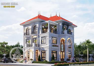 Mẫu thiết kế biệt thự tân cổ điển 3 tầng đẹp - ACHI 33020