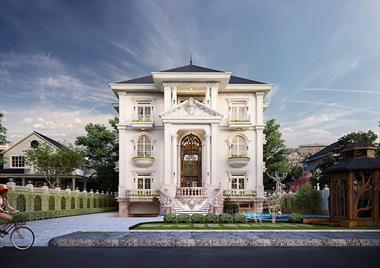 Thiết kế biệt thự tân cổ điển 3 tầng với kiến ​​trúc độc đáo