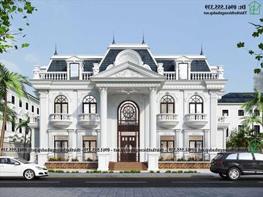 Choáng ngợp trước mẫu biệt thự 3 tầng 12x24m tân cổ điển tại Quảng Ninh NDBT3T47