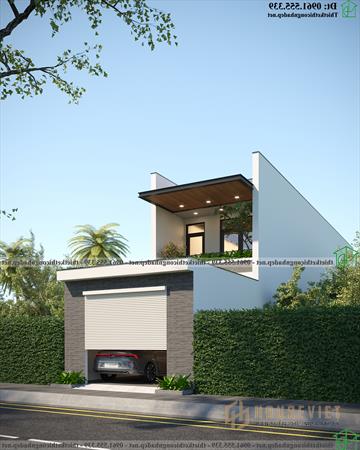 Phương án thiết kế nhà ống 2 tầng 4,5x20m NDNP2T29