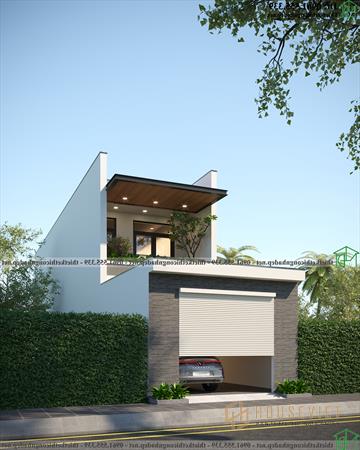 Phương án hoàn thiện mẫu thiết kế nhà phố 2 tầng mái bằng đẹp NDNP2T29