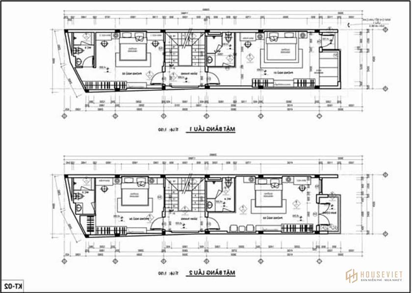 Mặt bằng công năng tầng 2 và 3
