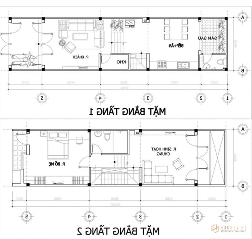 Công năng tầng 1 và tầng 2