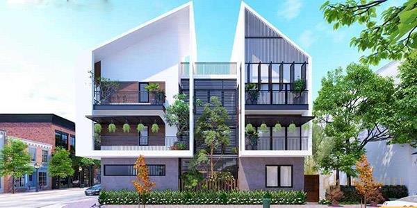 Nhà biệt thự đẹp 3 tầng với lối kiến trúc 2 mái phục vụ nhu cầu kinh danh và sinh hoạt