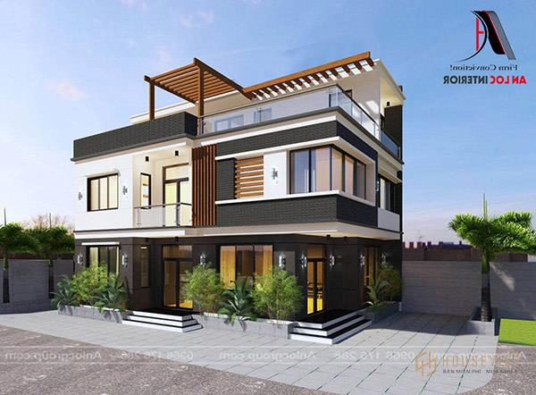 Mẫu biệt thự 3 tầng hiên đại, đẹp