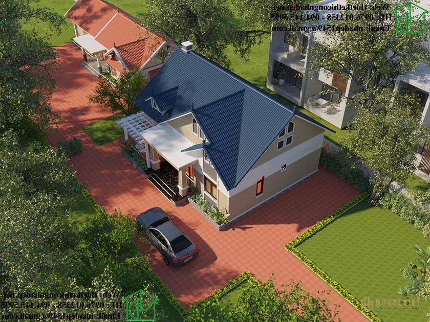 Mẫu nhà cấp 4 hiện đại, nhà mái thái đẹp tại Hà Nam NDNC4118