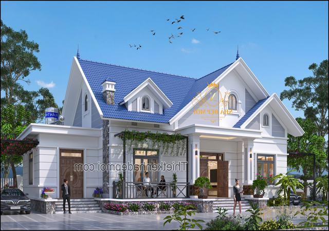 Mẫu nhà 1 tầng 4 phòng ngủ đẹp năm 2021