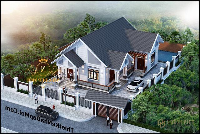 Nhà vườn 1 tầng mái thái