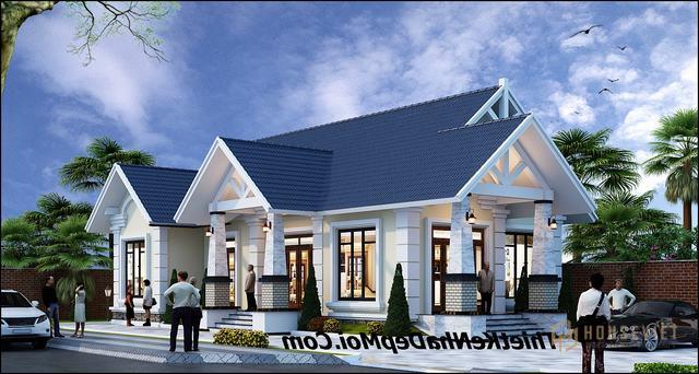 Mẫu nhà cấp 4 có 4 phòng ngủ đẹp