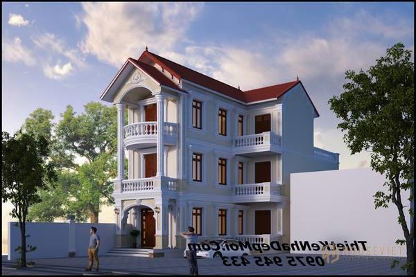 Mẫu nhà 1 trệt 2 lầu mặt tiền 7m