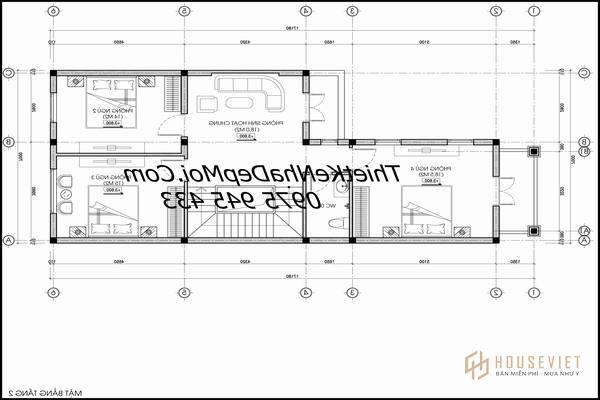 Mẫu thiết kế nhà phố 3 tầng 7x18