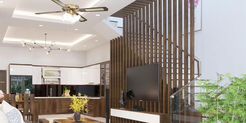 Thiết kế nan gỗ mang đến sự sang trọng và cao cấp