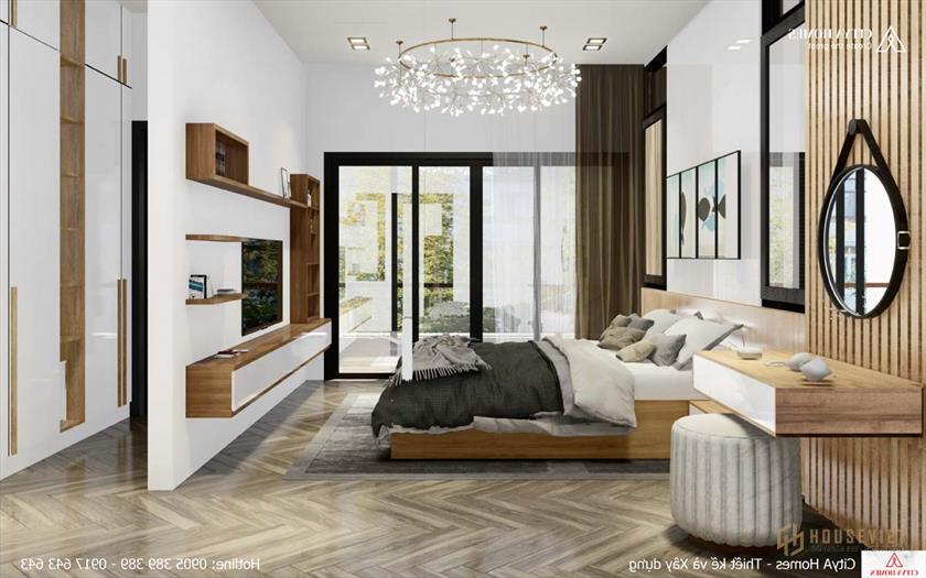 Phòng ngủ chính có thiết kế nội thất khác