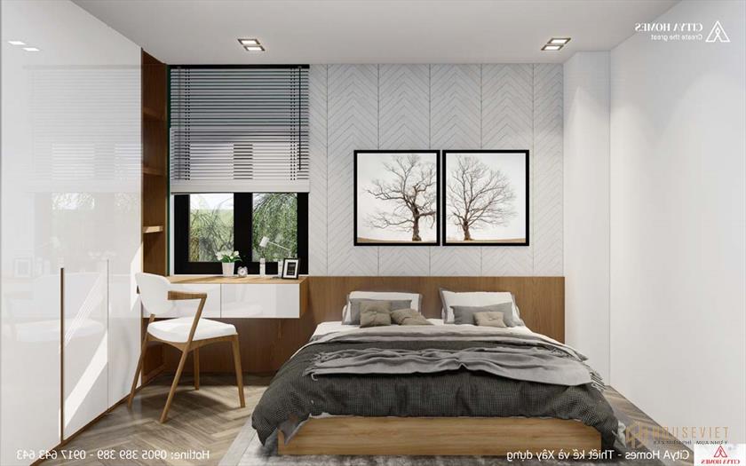 Phòng ngủ tách biệt với không gian bên ngoài
