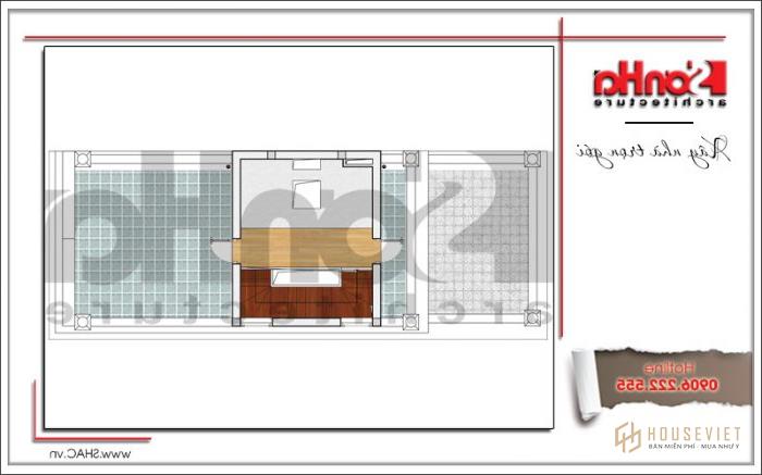 Mẫu thiết kế khách sạn mini tân cổ điển kiểu Pháp tại Quảng Ninh - SH KS 0044 23 7 Sơ đồ mặt bằng công năng của khách sạn mini tại Quảng Ninh sh ks 0044