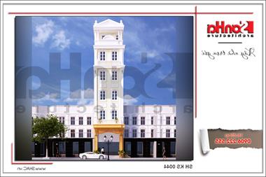 Mẫu thiết kế khách sạn mini tân cổ điển kiểu Pháp tại Quảng Ninh - SH KS 0044