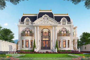 Mẫu biệt thự tân cổ điển Pháp 2 tầng đẹp đẳng cấp (TGĐ: Anh Hiệp - Bình Dương) BT22492