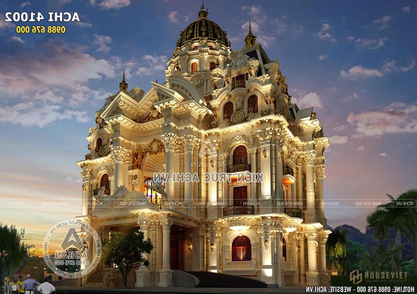 Ngôi biệt thự lâu đài nổi bật với hệ thống đèn chiếu sáng độc đáo Ngôi biệt thự lâu đài nổi bật với hệ thống đèn chiếu sáng độc đáo
