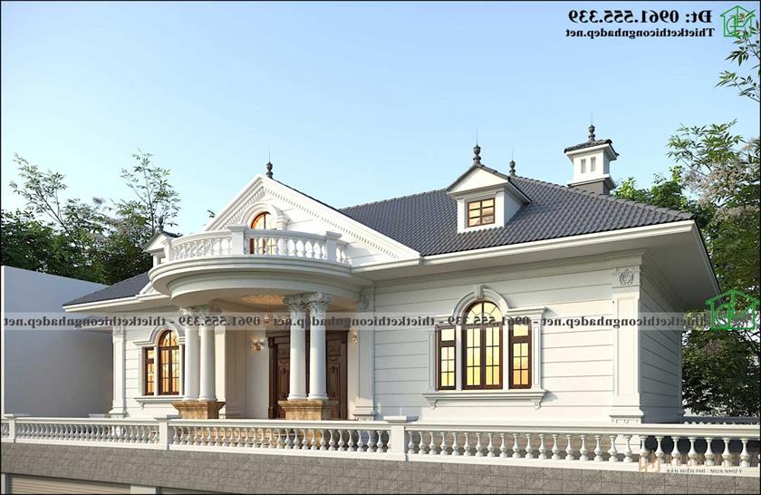 Biệt thự cổ điển đẹp 24x11m NDBT1T126