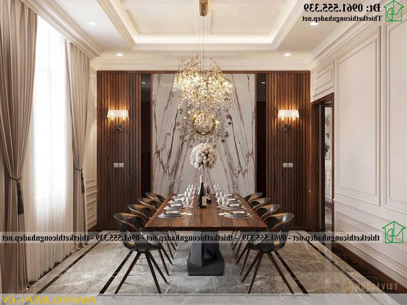 Bộ bàn ghế ăn biệt thự cổ điển NDBT1T126