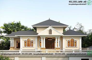 Biệt thự 1 tầng cổ điển 24x11m tại Phú Thọ NDBT1T126