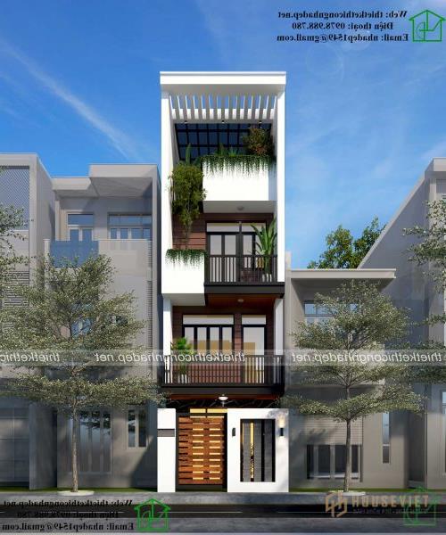 Nhà phố 4 tầng mặt tiền 4m |