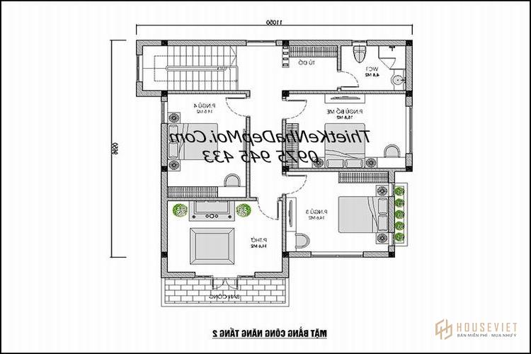 Thiết kế nhà hình vuông