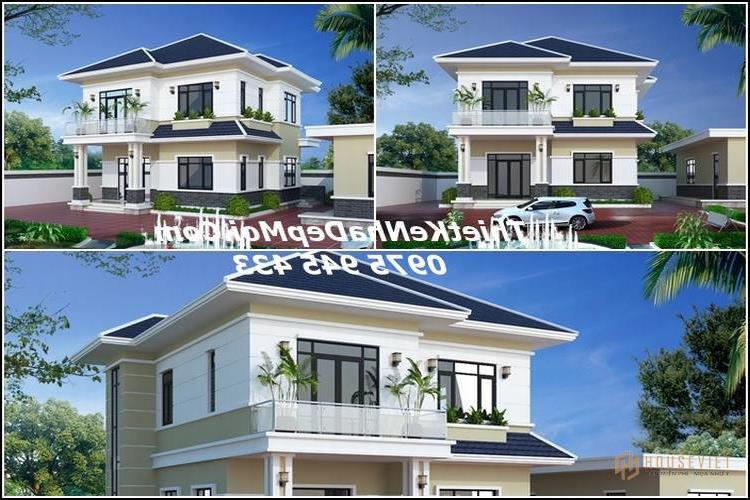 xây nhà 2 tầng hình vuông