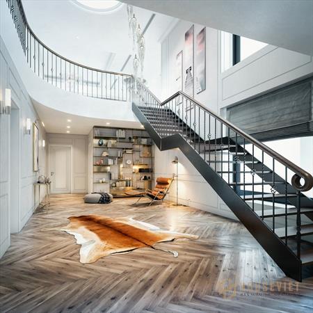 Thiết kế phòng khách độc đáo và sáng tạo với cầu thang